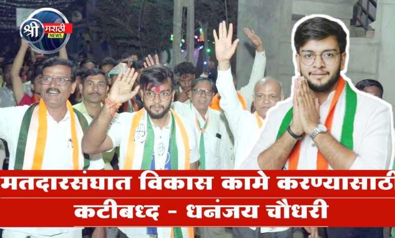 मतदारसंघात विकास कामे करण्यासाठी कटीबध्द – धनंजय चौधरी मतदारसंघात विकास कामे करण्यासाठी कटीबध्द – धनंजय चौधरी