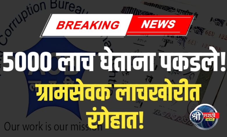लाच मागणारा ग्रामसेवक रंगेहात पकडला! लाच मागणारा ग्रामसेवक रंगेहात पकडला!