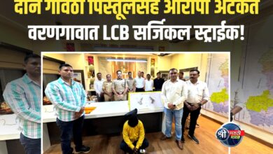 जळगाव गुन्हे शाखेचा ‘स्ट्राईक ऑपरेशन’! दोन गावठी पिस्तूल, जिवंत काडतूस जप्त