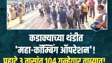 महा-कॉम्बिंग ऑपरेशन! 104 गुन्हेगार रांगेत उभे – पोलिसांचा मोठा धडक इशारा!