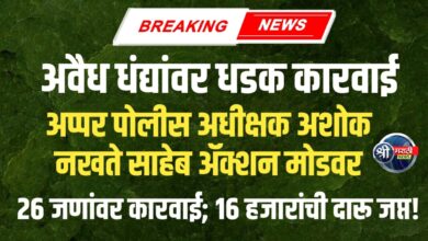 जळगाव शहरात पोलिसांचे ‘विशेष ऑपरेशन’; आगामी निवडणुकीच्या पार्श्वभूमीवर संशयितांवर धडक कारवाई!