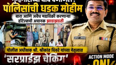 गुन्हेगारीला आळा घालण्यासाठी पोलिसांची धडक मोहीम: बार आणि अवैध मद्यविक्री करणाऱ्या हॉटेल्सची अचानक झाडाझडती
