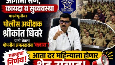 जळगाव: आगामी सण, कायदा व सुव्यवस्थेच्या पार्श्वभूमीवर पोलीस अधीक्षक श्रीकांत धिवरे यांनी घेतला गोपनीय अंमलदारांचा ‘क्लास’; आता दर महिन्याला होणार थेट संवाद