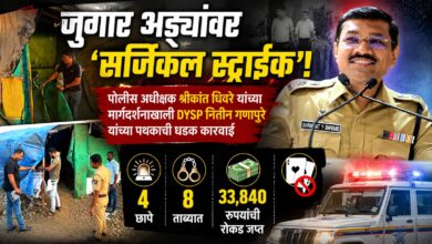 जुगार अड्ड्यांवर पोलिसांचा ‘सर्जिकल स्ट्राईक’! पोलीस अधीक्षक श्रीकांत धिवरे यांच्या मार्गदर्शनाखाली DYSP नितीन गणापुरे यांच्या पथकाची धडक कारवाई